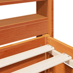 Bed Frame without Mattress Wax Brown 120x190 cm Small Double Solid Wood Pine - Bargainia.com - 
