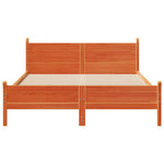 Bed Frame without Mattress Wax Brown 120x190 cm Small Double Solid Wood Pine - Bargainia.com - 