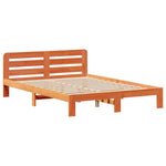 Bed Frame without Mattress Wax Brown 120x190 cm Small Double Solid Wood Pine - Bargainia.com - 