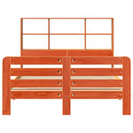 Bed Frame without Mattress Wax Brown 120x190 cm Small Double Solid Wood Pine - Bargainia.com - 