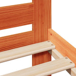 Bed Frame without Mattress Wax Brown 120x190 cm Small Double Solid Wood Pine - Bargainia.com - 