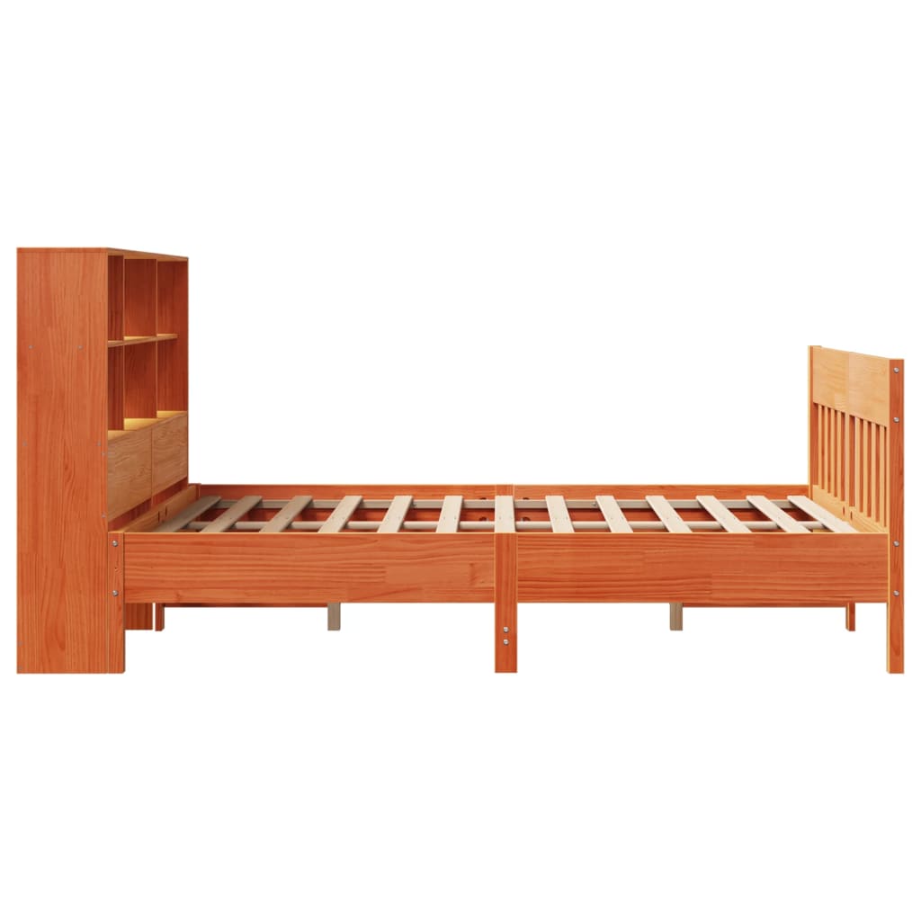 Bed Frame without Mattress Wax Brown 120x190 cm Small Double Solid Wood Pine - Bargainia.com - 