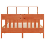 Bed Frame without Mattress Wax Brown 120x190 cm Small Double Solid Wood Pine - Bargainia.com - 