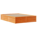 Bed Frame without Mattress Wax Brown 120x190 cm Small Double Solid Wood Pine - Bargainia.com - 