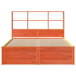 Bed Frame without Mattress Wax Brown 120x190 cm Small Double Solid Wood Pine - Bargainia.com - 