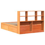 Bed Frame without Mattress Wax Brown 120x190 cm Small Double Solid Wood Pine - Bargainia.com - 