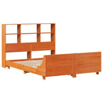 Bed Frame without Mattress Wax Brown 120x190 cm Small Double Solid Wood Pine - Bargainia.com - 