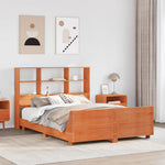 Bed Frame without Mattress Wax Brown 120x190 cm Small Double Solid Wood Pine - Bargainia.com - 