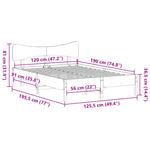 Bed Frame without Mattress Wax Brown 120x190 cm Small Double Solid Wood Pine - Bargainia.com - 