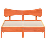 Bed Frame without Mattress Wax Brown 120x190 cm Small Double Solid Wood Pine - Bargainia.com - 