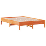 Bed Frame without Mattress Wax Brown 120x200 cm Solid Wood Pine - Bargainia.com - 