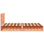 Bed Frame without Mattress Wax Brown 135x190 cm Double Solid Wood Pine - Bargainia.com - 