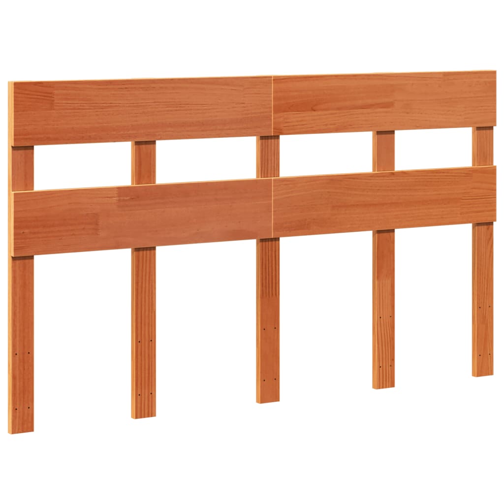 Bed Frame without Mattress Wax Brown 135x190 cm Double Solid Wood Pine - Bargainia.com - 