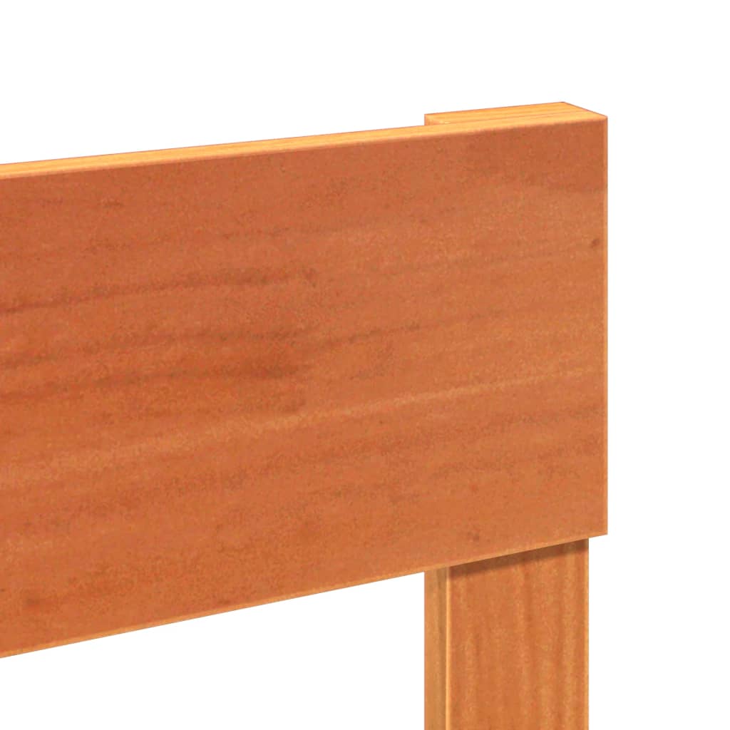Bed Frame without Mattress Wax Brown 135x190 cm Double Solid Wood Pine - Bargainia.com - 