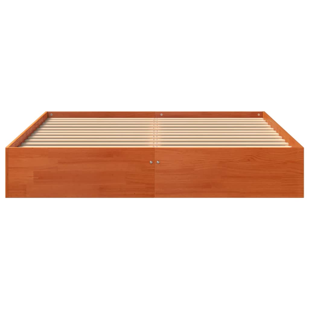 Bed Frame without Mattress Wax Brown 140x200 cm Solid Wood Pine - Bargainia.com - 8721012406377 - 844818