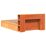 Bed Frame without Mattress Wax Brown 140x200 cm Solid Wood Pine - Bargainia.com - 