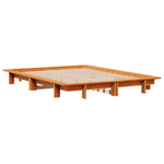 Bed Frame without Mattress Wax Brown 150x200 cm King Size Solid Wood Pine - Bargainia.com - 