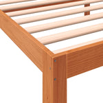 Bed Frame without Mattress Wax Brown 75x190 cm Small Single Solid Wood Pine - Bargainia.com - 