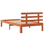 Bed Frame without Mattress Wax Brown 75x190 cm Small Single Solid Wood Pine - Bargainia.com - 