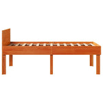 Bed Frame without Mattress Wax Brown 75x190 cm Small Single Solid Wood Pine - Bargainia.com - 