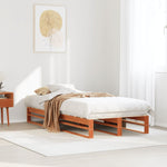 Bed Frame without Mattress Wax Brown 90x190 cm Single Solid Wood Pine - Bargainia.com - 