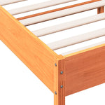 Bed Frame without Mattress Wax Brown 90x200 cm Solid Wood Pine - Bargainia.com - 