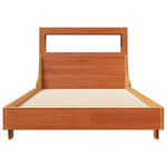 Bed Frame without Mattress Wax Brown 90x200 cm Solid Wood Pine - Bargainia.com - 