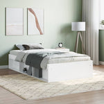Bed Frame without Mattress White 100x200 cm - Bargainia.com - 