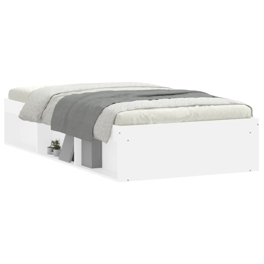 Bed Frame without Mattress White 100x200 cm - Bargainia.com - 