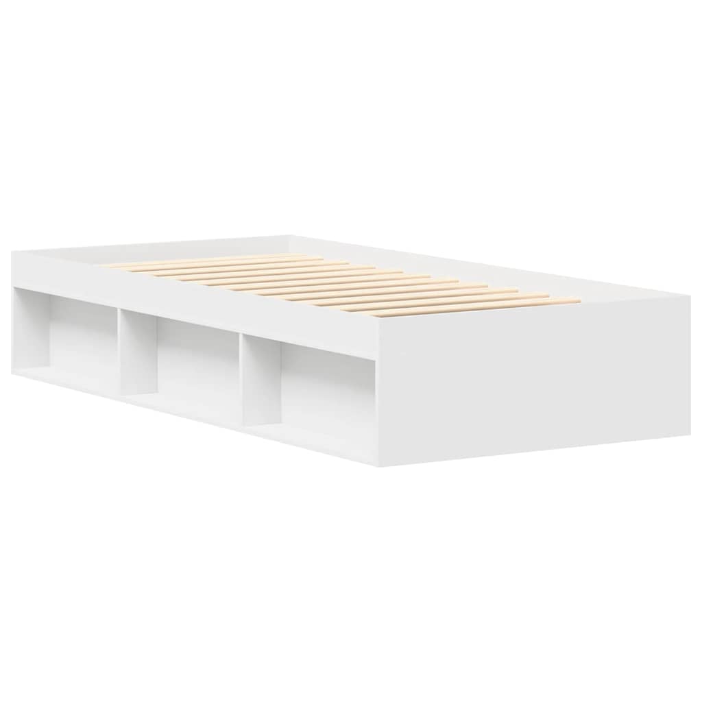 Bed Frame without Mattress White 100x200 cm - Bargainia.com - 