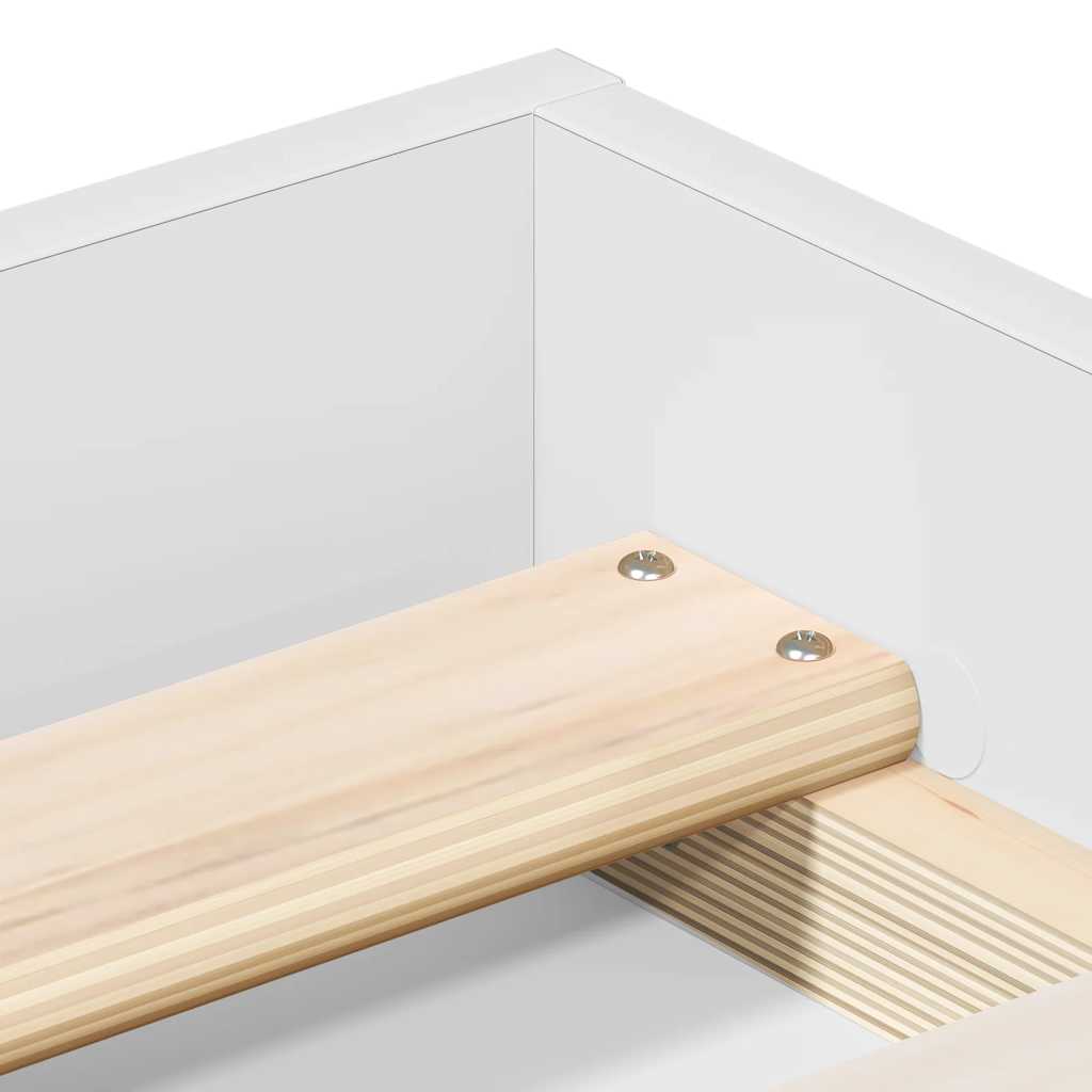 Bed Frame without Mattress White 100x200 cm - Bargainia.com - 