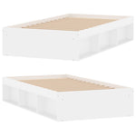 Bed Frame without Mattress White 100x200 cm - Bargainia.com - 