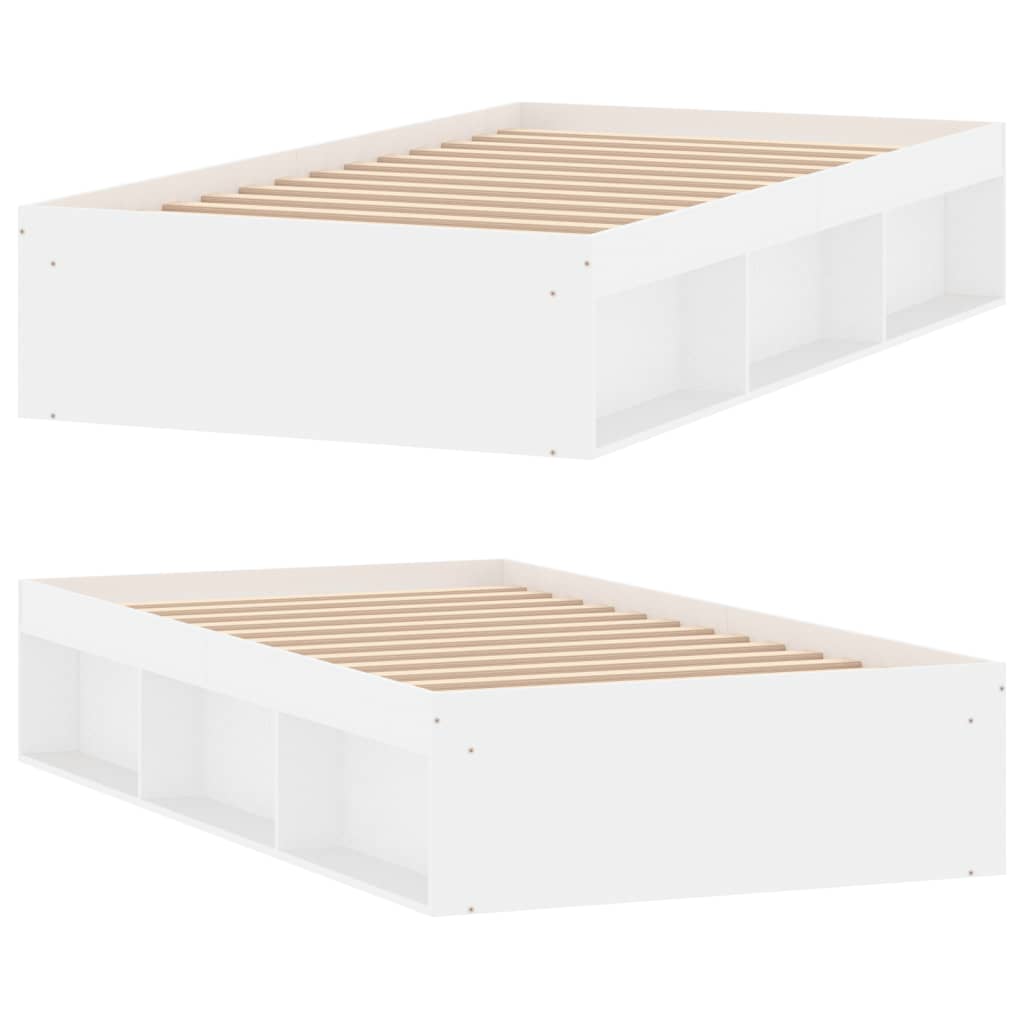 Bed Frame without Mattress White 100x200 cm - Bargainia.com - 