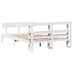 Bed Frame without Mattress White 120x190 cm Small Double Solid Wood Pine - Bargainia.com - 