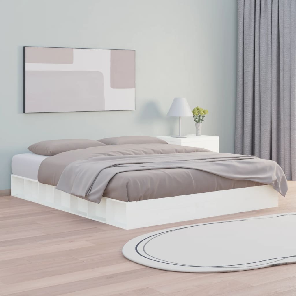 Bed Frame without Mattress White 120x200 cm Solid Wood - Bargainia.com - 8720287135708 - 820682