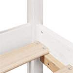 Bed Frame without Mattress White 140x190 cm Solid Wood Pine - Bargainia.com - 