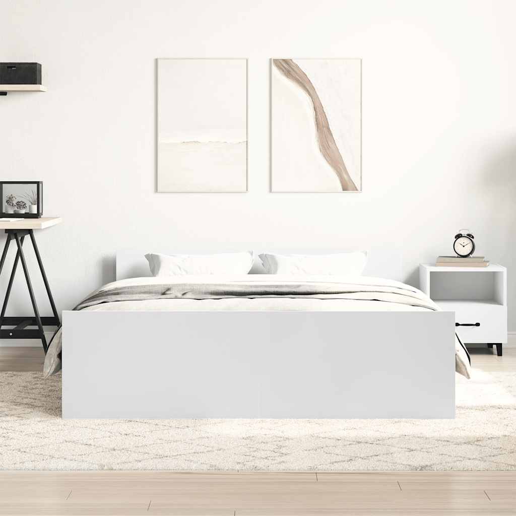 Bed Frame without Mattress White 140x200 cm - Bargainia.com - 8721012157033 - 3203747