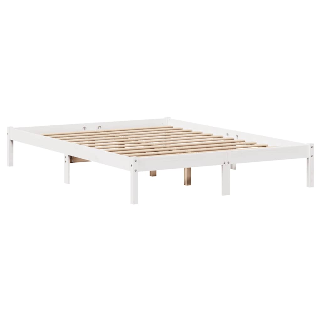 Bed Frame without Mattress White 140x200 cm Solid Wood Pine - Bargainia.com - 8721102938269 - 3301437