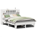 Bed Frame without Mattress White 140x200 cm Solid Wood Pine - Bargainia.com - 