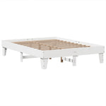 Bed Frame without Mattress White 140x200 cm Solid Wood Pine - Bargainia.com - 