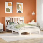 Bed Frame without Mattress White 140x200 cm Solid Wood Pine - Bargainia.com - 