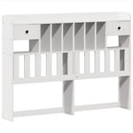 Bed Frame without Mattress White 140x200 cm Solid Wood Pine - Bargainia.com - 