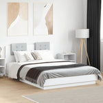 Bed Frame without Mattress White 150x200 cm King Size - Bargainia.com - 