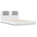 Bed Frame without Mattress White 150x200 cm King Size - Bargainia.com - 