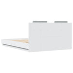 Bed Frame without Mattress White 150x200 cm King Size - Bargainia.com - 