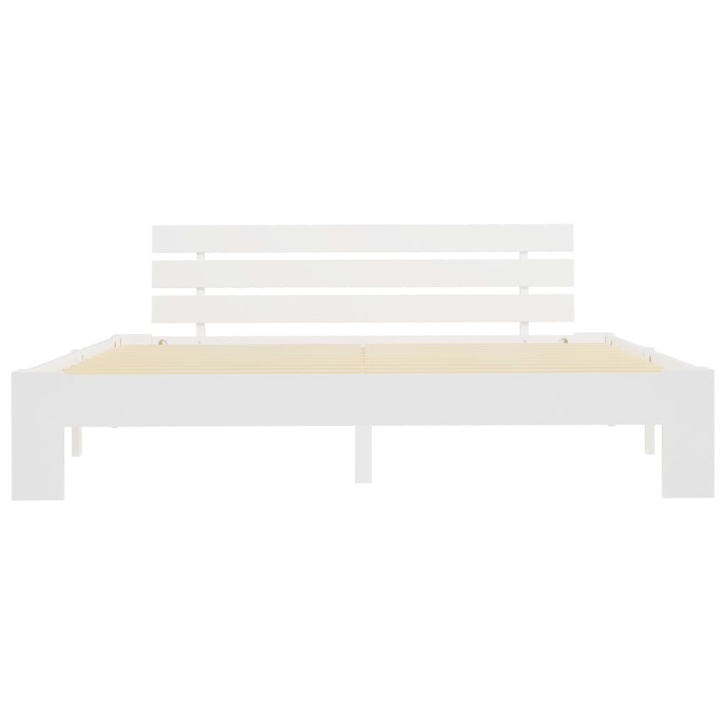 Bed Frame without Mattress White 160x200cm Solid Wood Pine - Bargainia.com - 8719883676418 - 283158