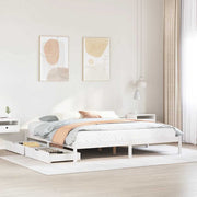 Bed Frame without Mattress White 180x200 cm Super King Solid Wood Pine - Bargainia.com - 8721102938320 - 3301443