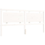 Bed Frame without Mattress White 200x200 cm Solid Wood - Bargainia.com - 
