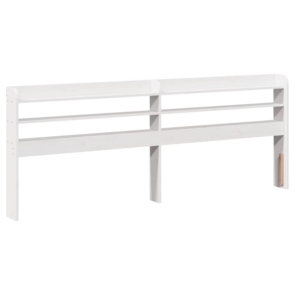 Bed Frame without Mattress White 200x200 cm Solid Wood Pine - Bargainia.com - 