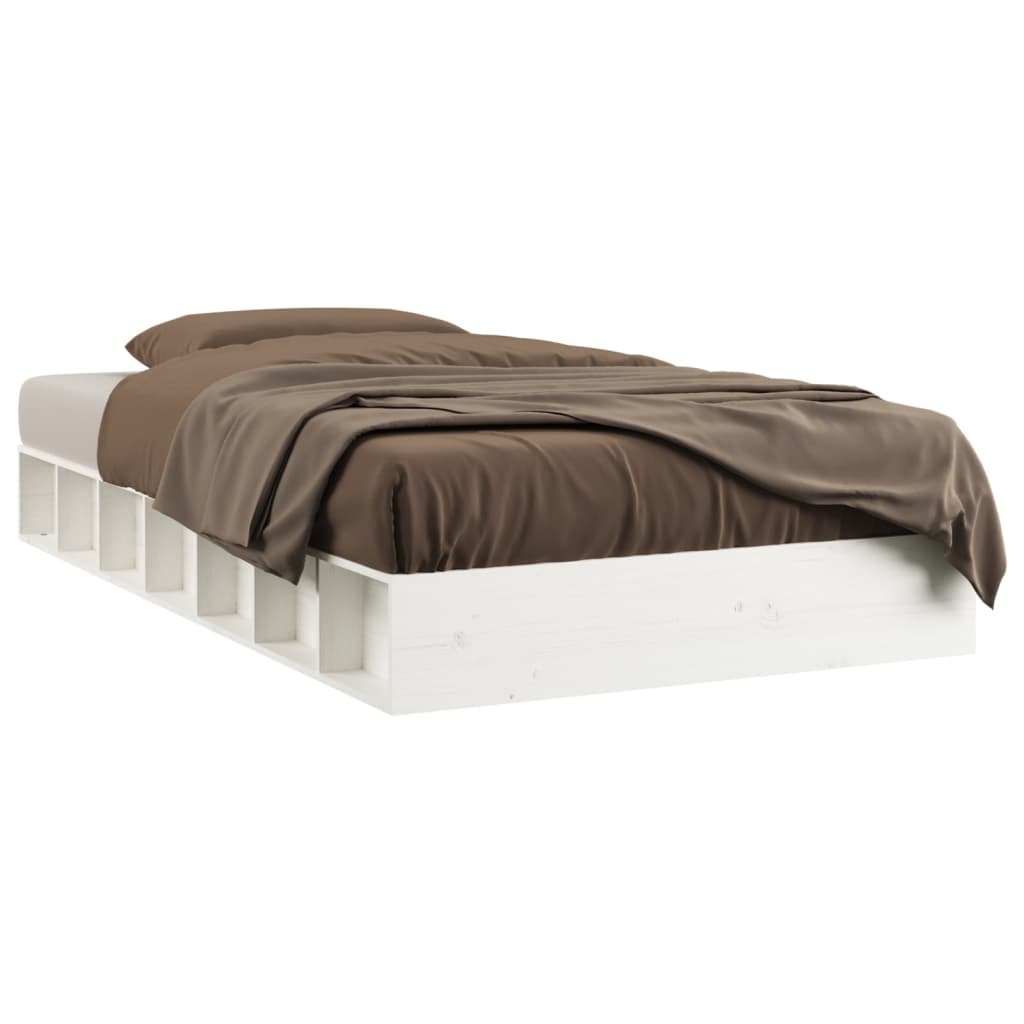 Bed Frame without Mattress White 90x200 cm Solid Wood - Bargainia.com - 8720287135807 - 820692
